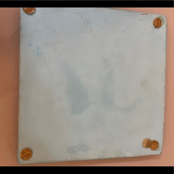 Lynda Feman Vintage Festive Turtle🐢Ceramic Trivet - Picture 14 of 16